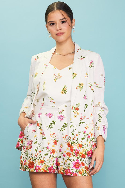 FLORAL PRINT TANK TOP - WHITE