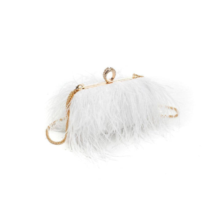 HARLOW FEATHER EVENING BAG