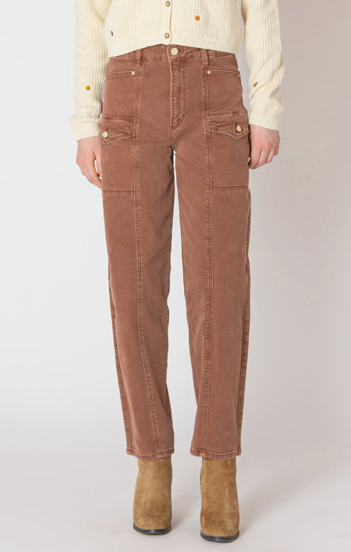 BARREL LEG PANT - BRUNETTE