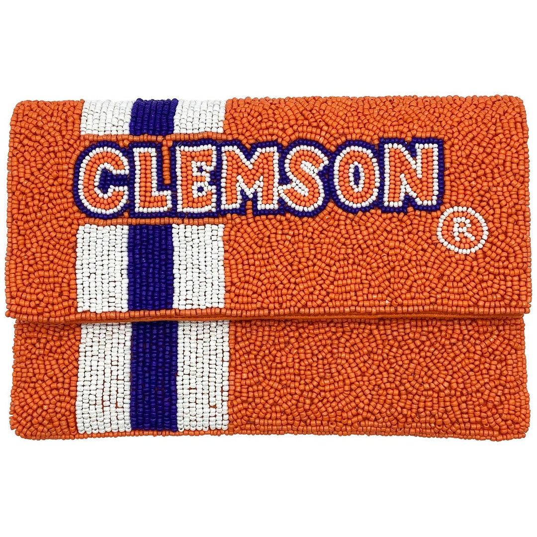 CLEMSON BEADED MINI CROSSBODY BAG