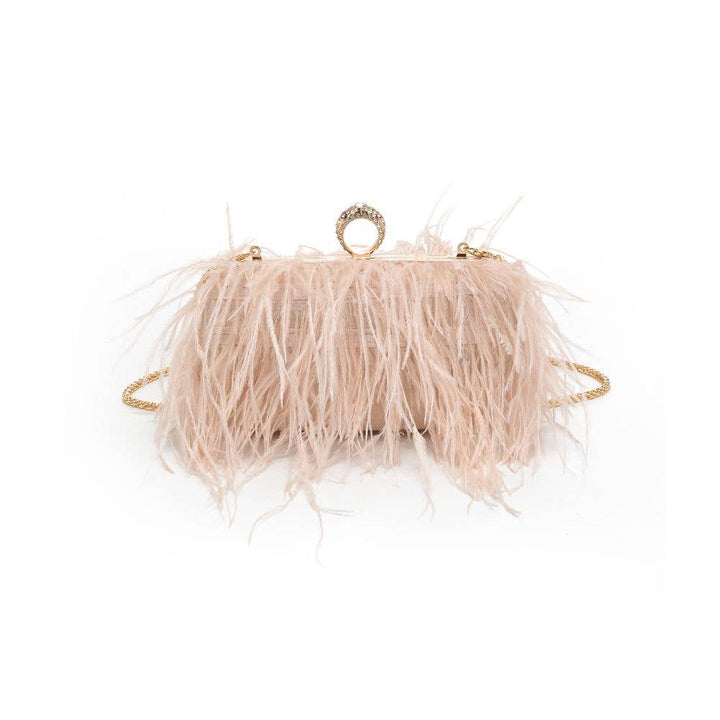 HARLOW FEATHER EVENING BAG