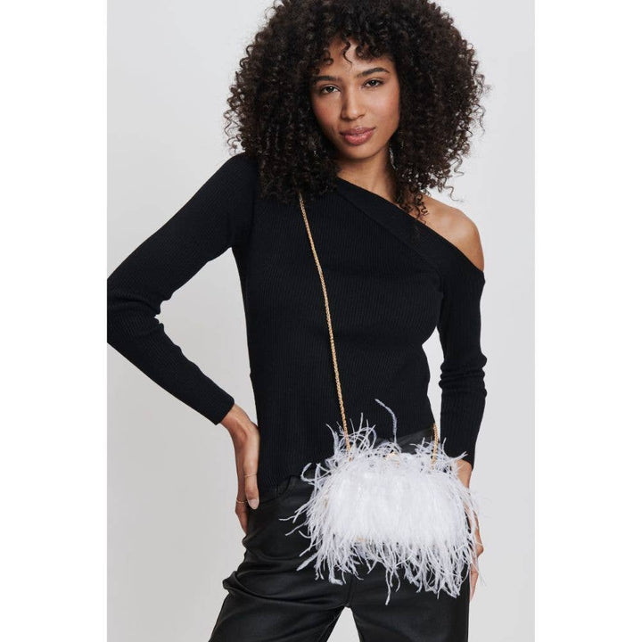 HARLOW FEATHER EVENING BAG