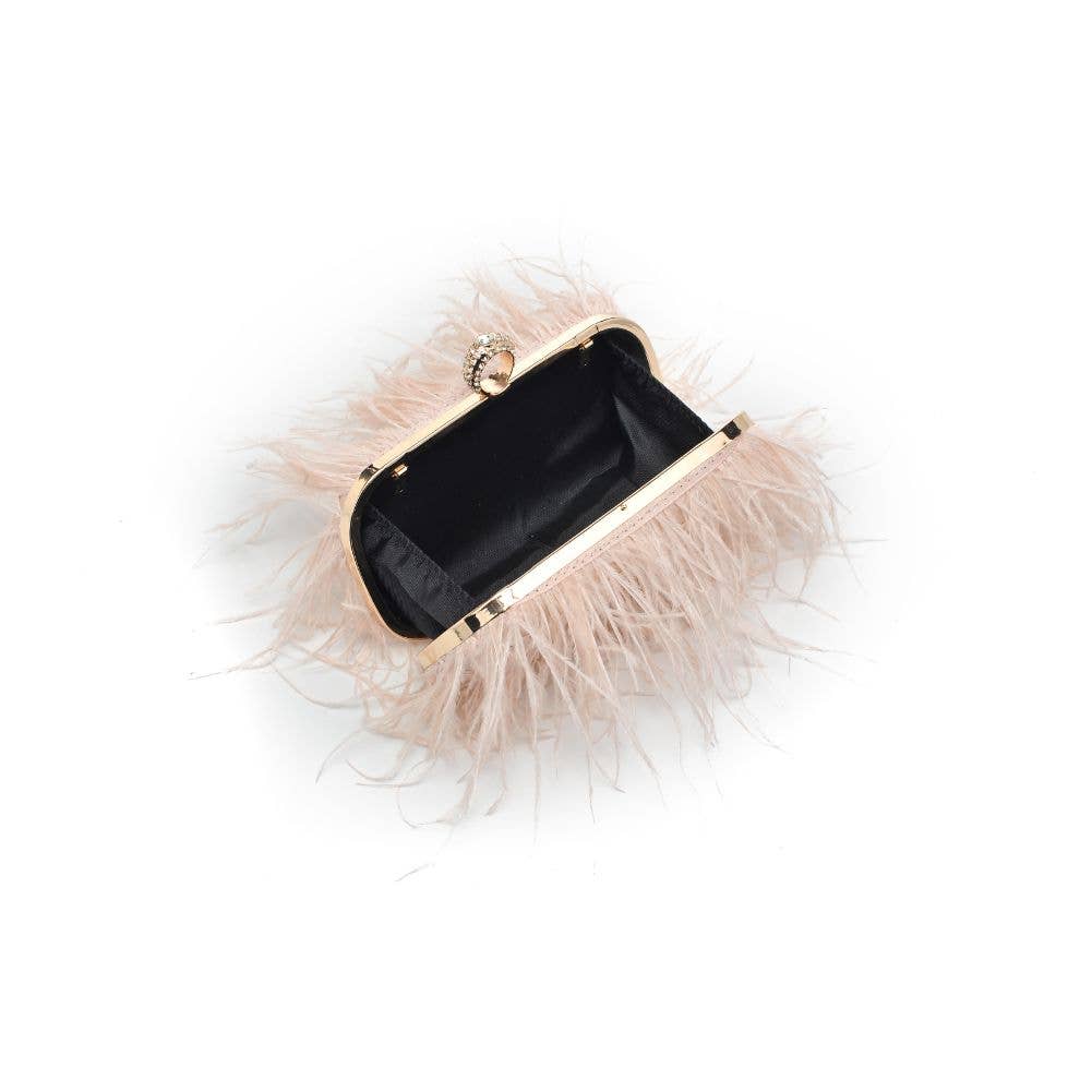HARLOW FEATHER EVENING BAG