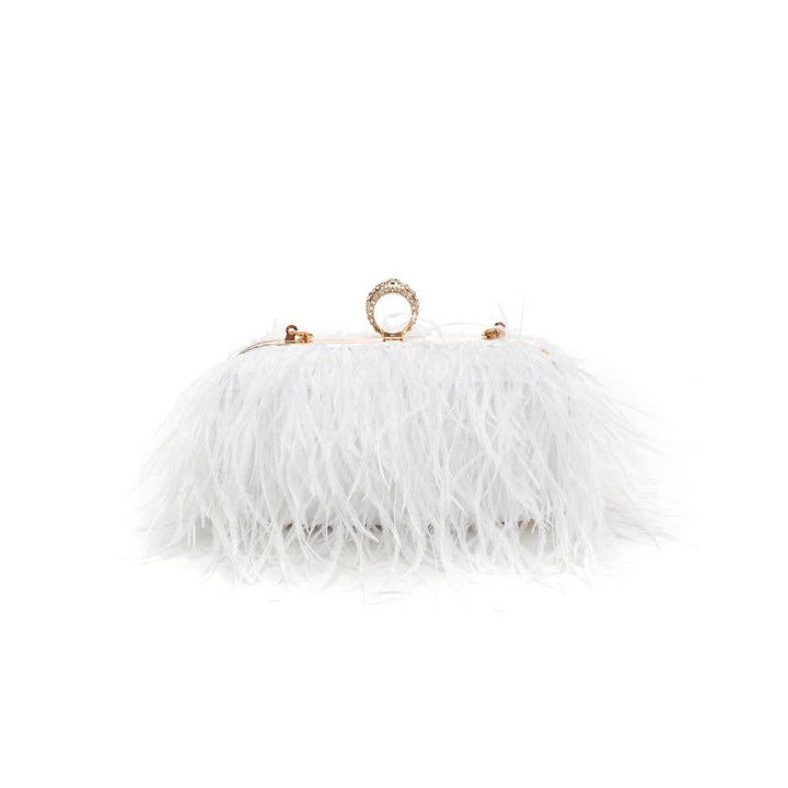 HARLOW FEATHER EVENING BAG