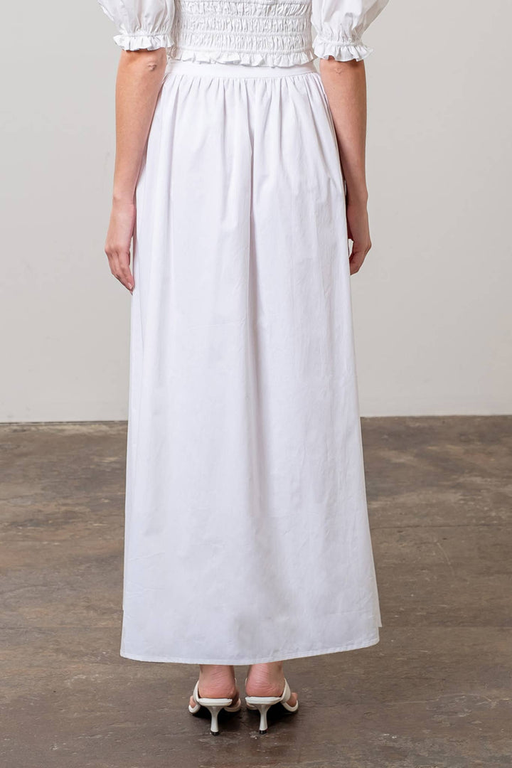 HIGH WAIST MAXI SKIRT - WHITE