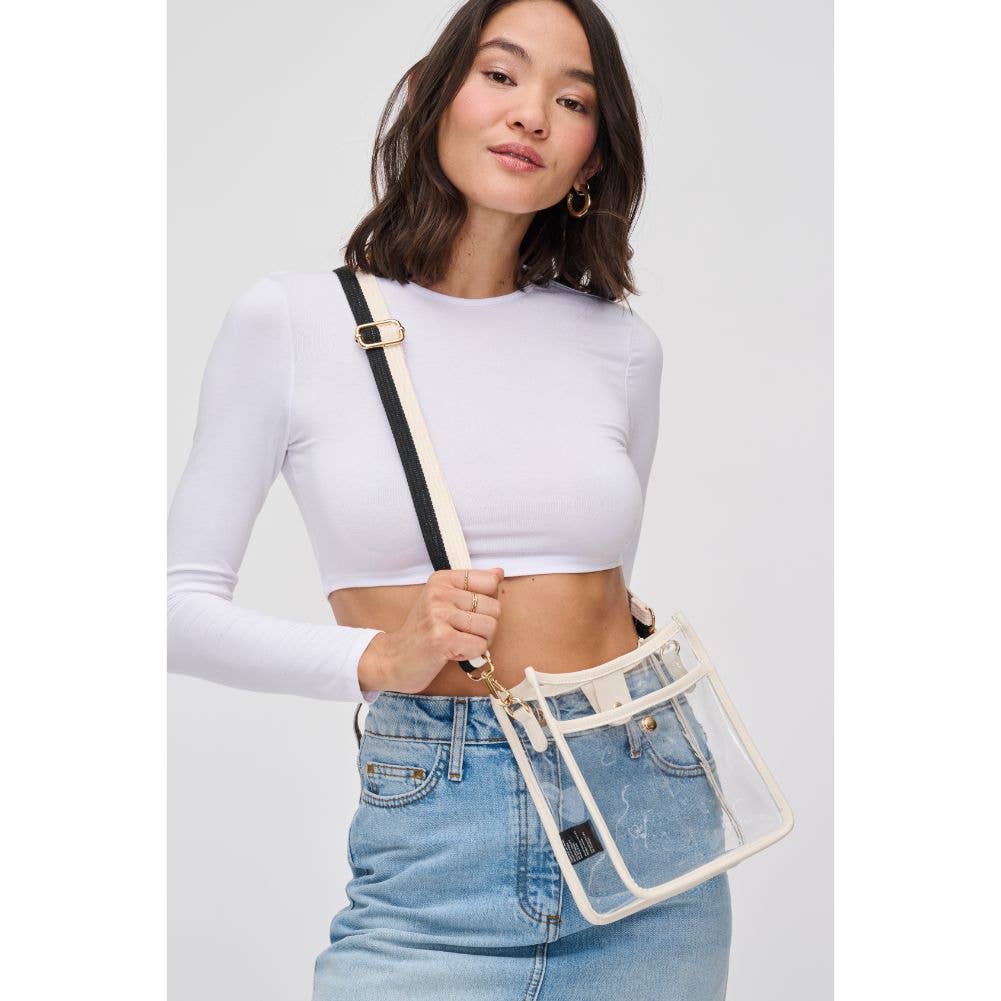 BECKHAM CLEAR STADIUM CROSSBODY - IVORY