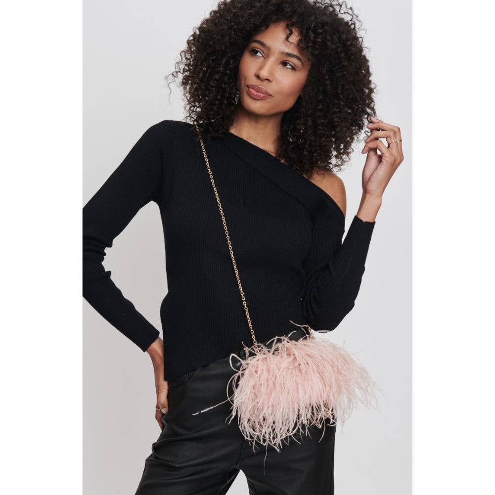 HARLOW FEATHER EVENING BAG