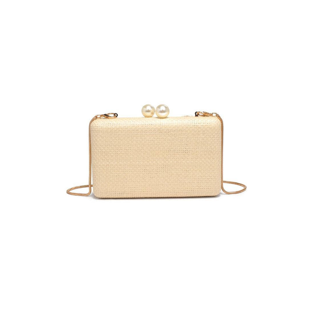 SEASIDE CHIC EVENING BAG - NATURAL