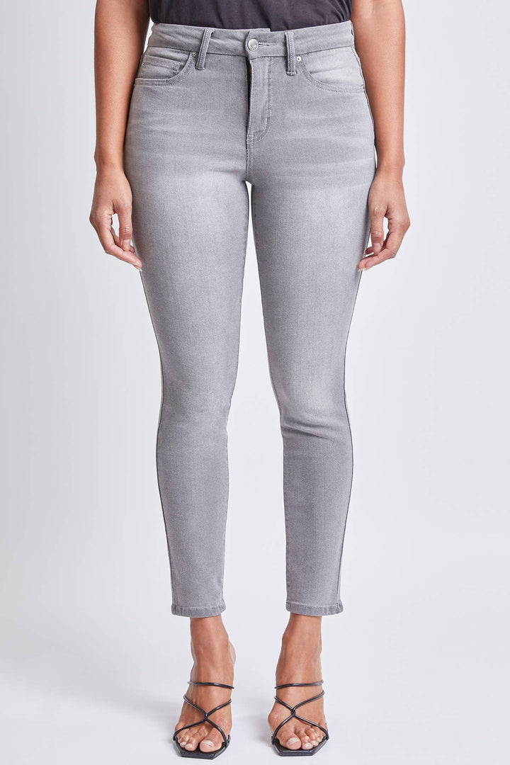 CURVY FIT HIGH RISE SKINNY JEANS - GREY