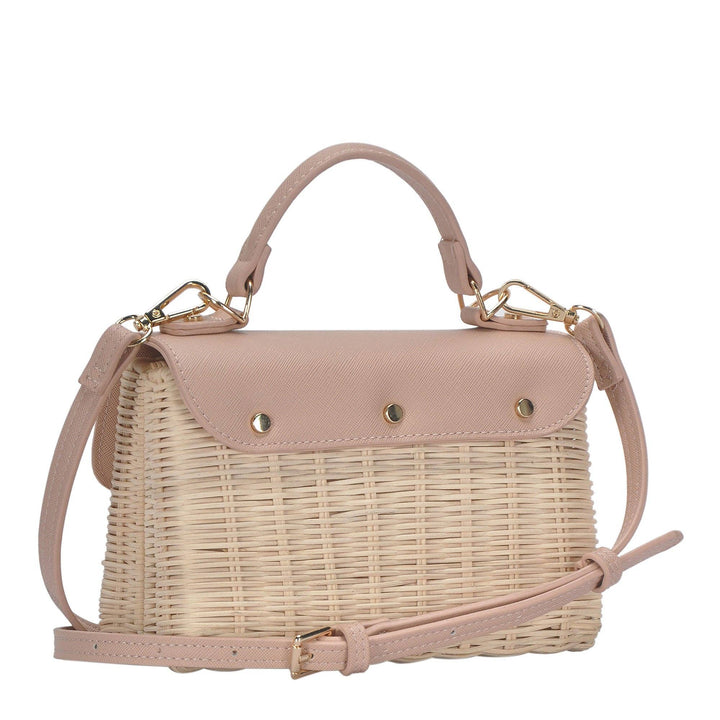 MADELINE STRAW CROSSBODY - BLUSH PINK