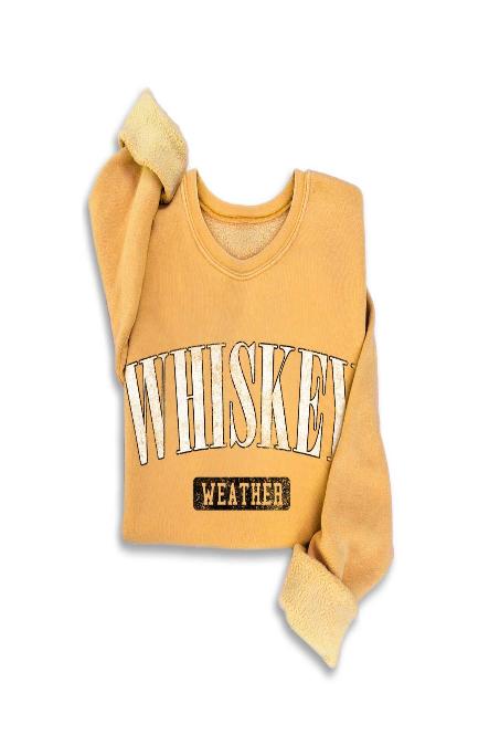 WHISKEY WEATHER MINERAL SWEATSHIRT - MUSTARD