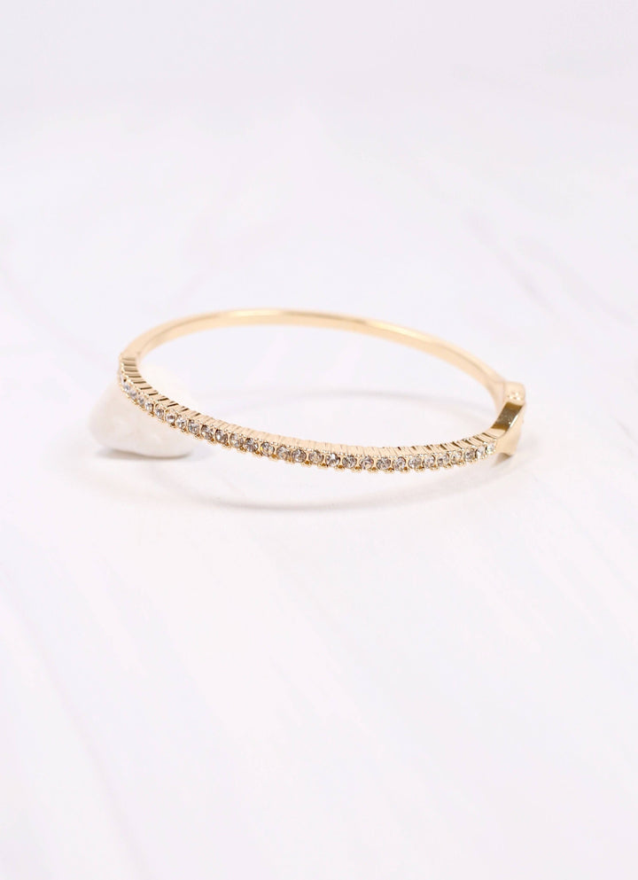 FRANCESCA CZ CUFF BRACELET - GOLD