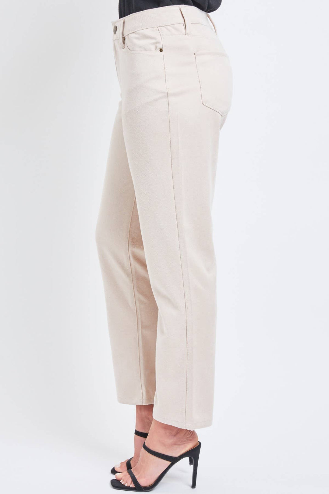 SUEDED TWILL 5 POCKET STRAIGHT LEG PANT - WINTER WHITE