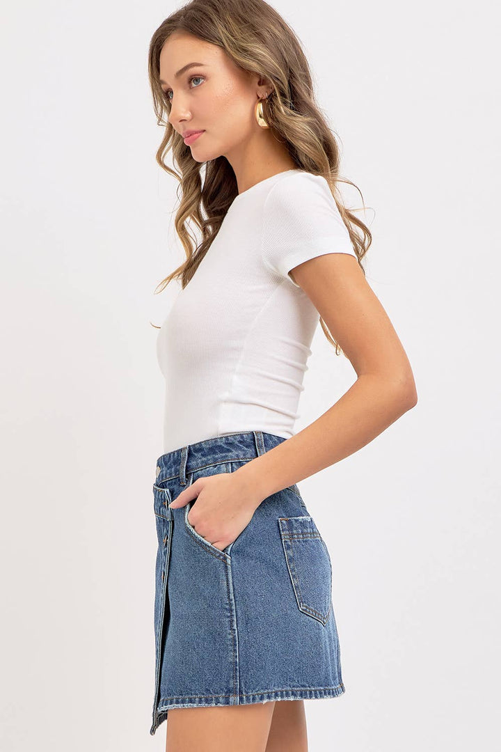 DENIM MINI SKIRT