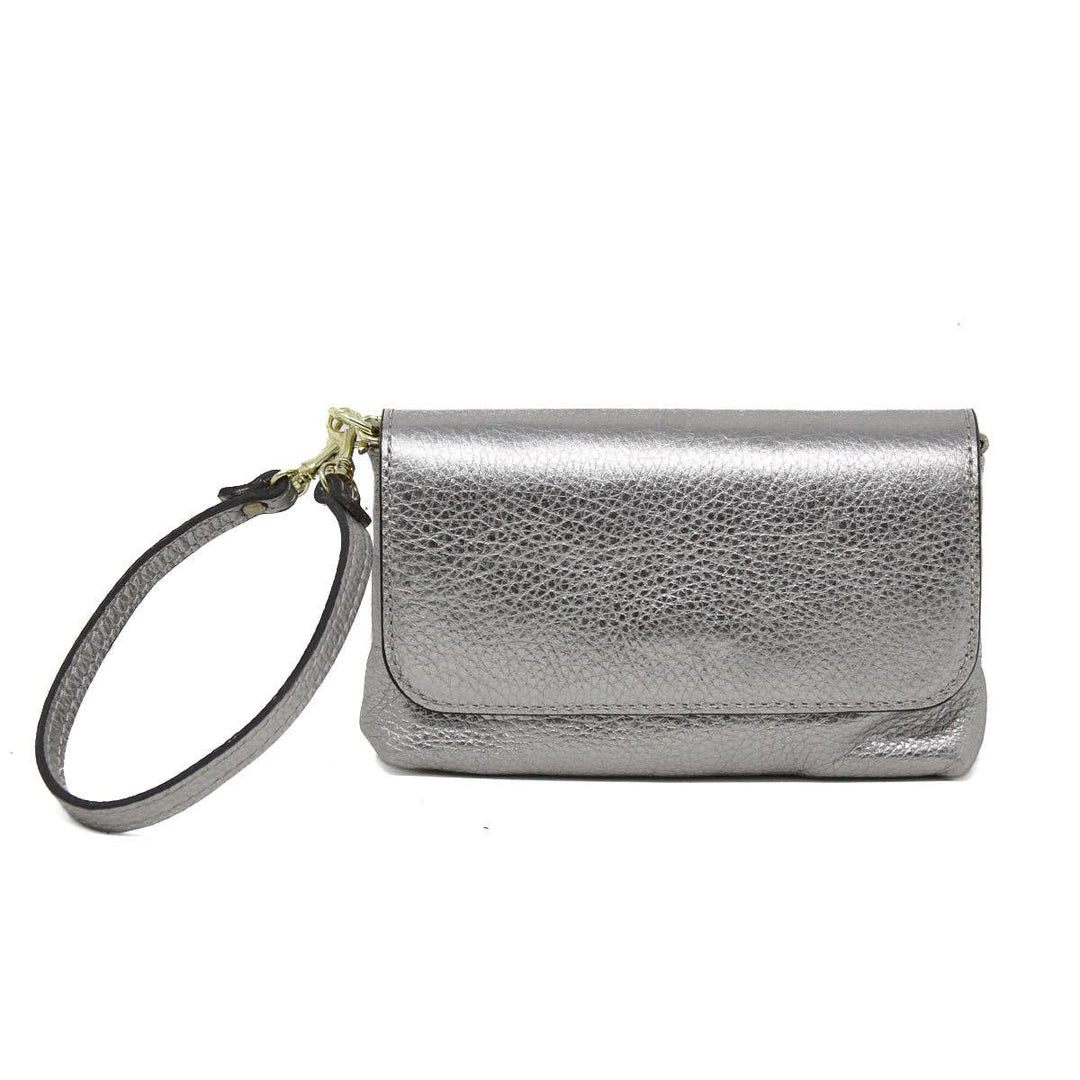 GENUINE ITALIAN LEATHER CROSSBODY CLUTCH