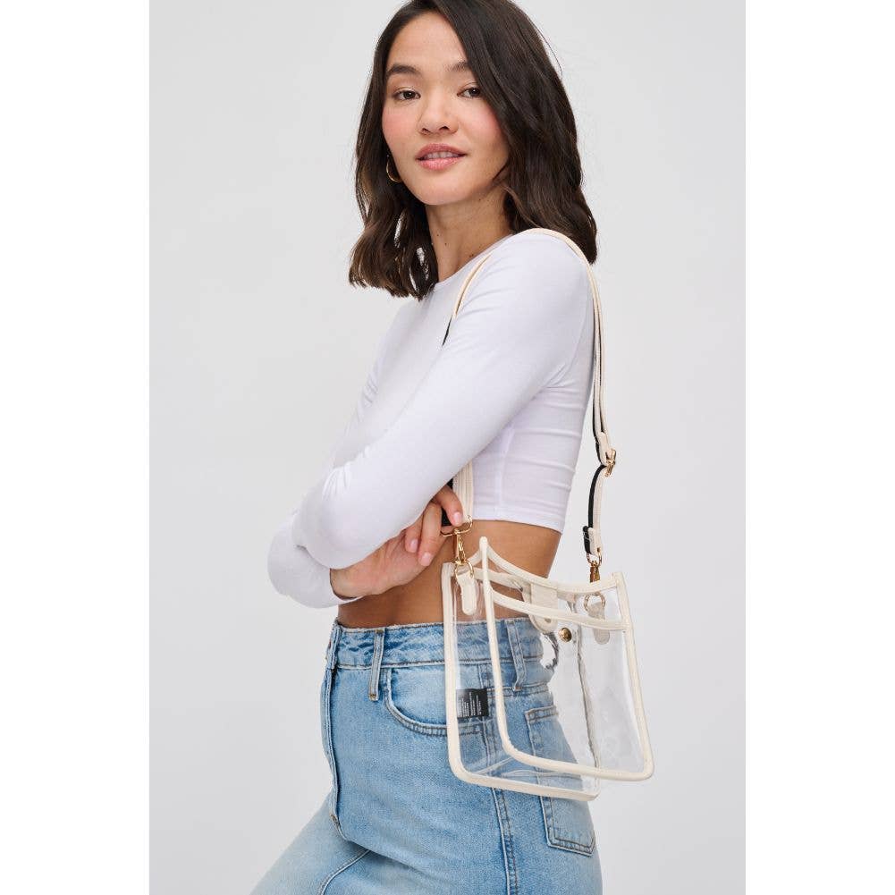 BECKHAM CLEAR STADIUM CROSSBODY - IVORY