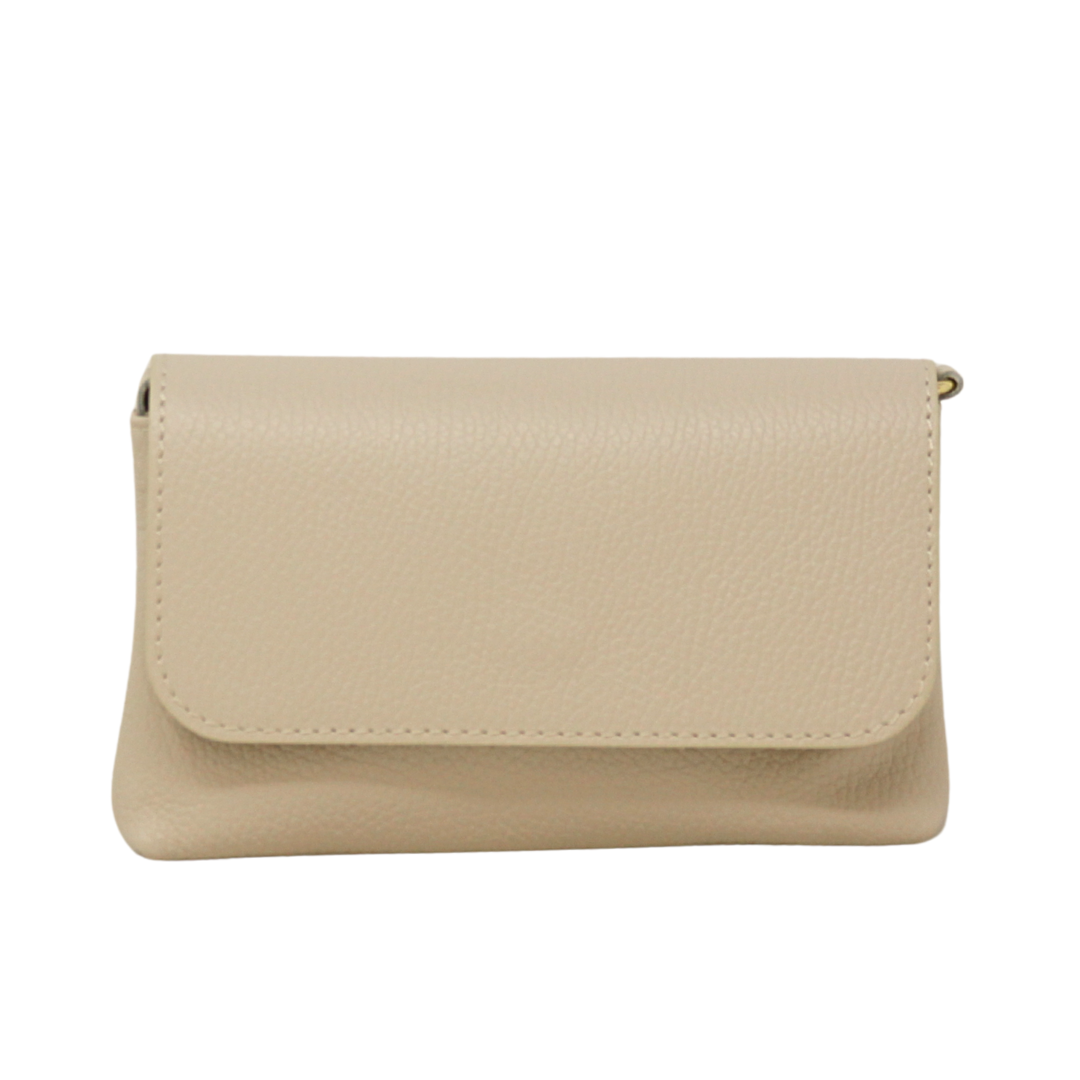 GENUINE ITALIAN LEATHER CROSSBODY CLUTCH