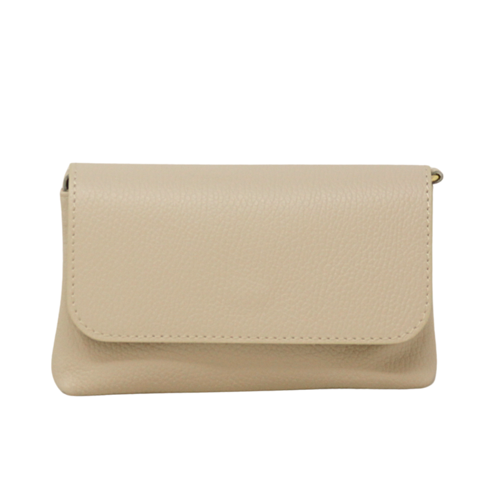 GENUINE ITALIAN LEATHER CROSSBODY CLUTCH