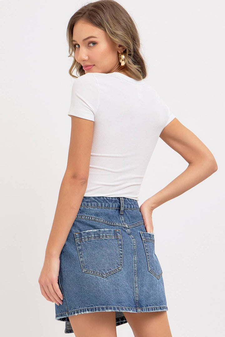 DENIM MINI SKIRT