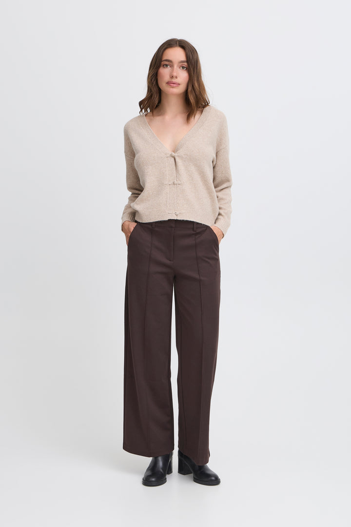 IHKATE WIDE LEG PANT - CHOCOLATE