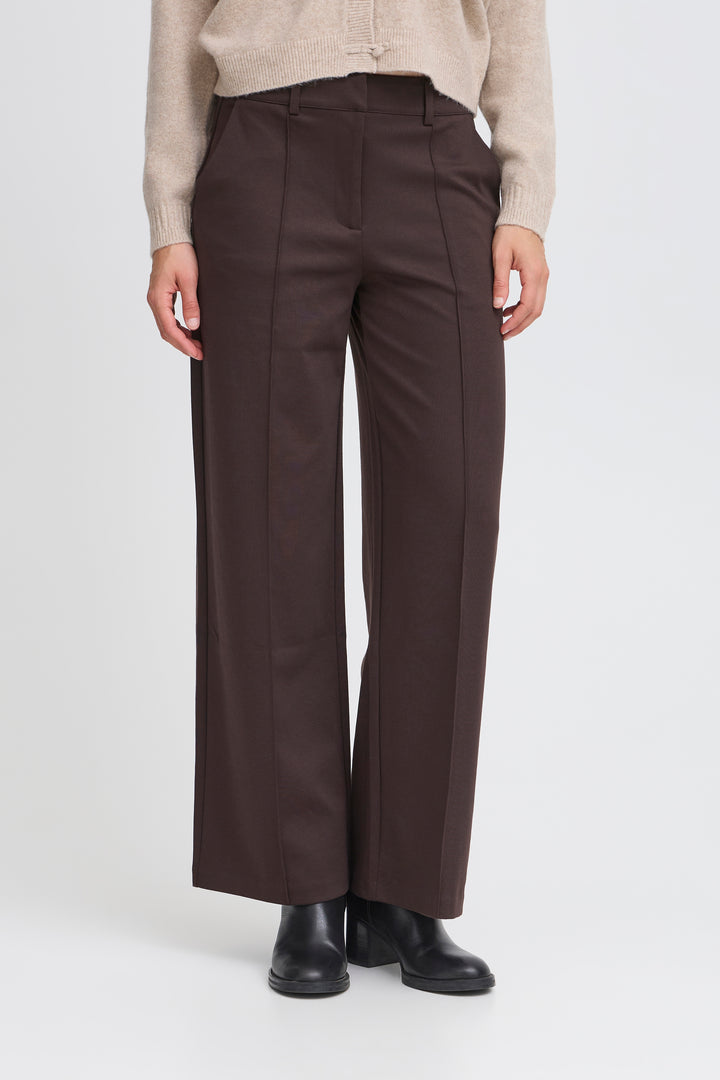 IHKATE WIDE LEG PANT - CHOCOLATE