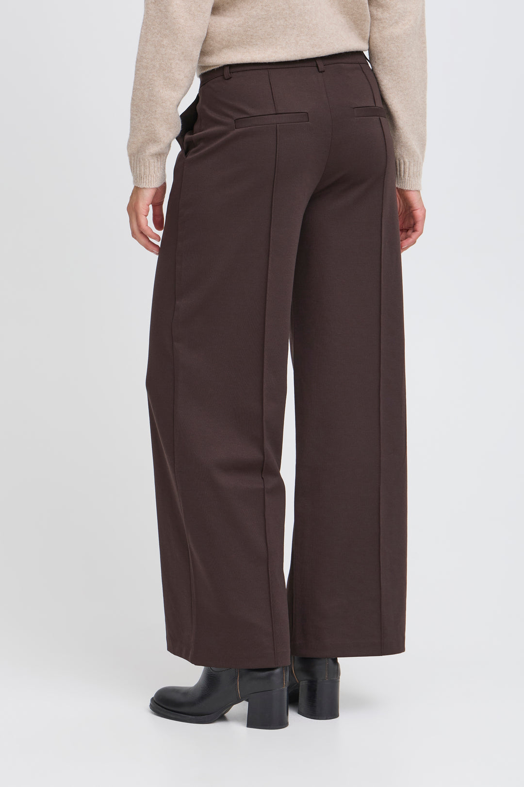 IHKATE WIDE LEG PANT - CHOCOLATE