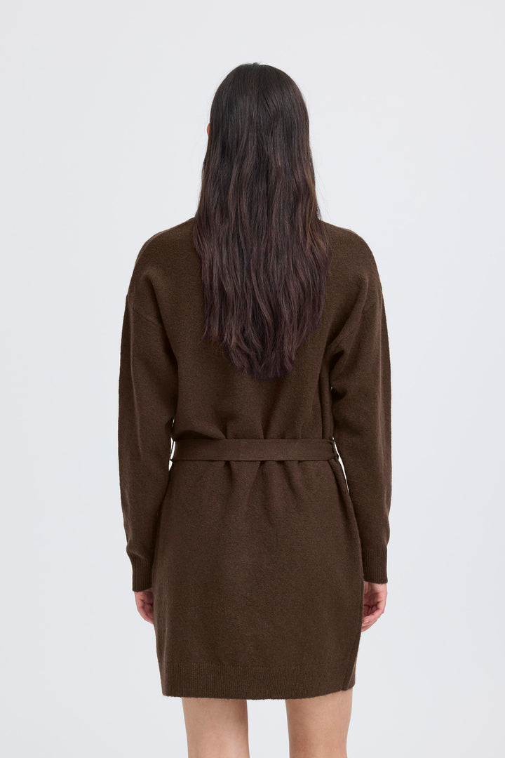 IHDASILA SWEATER DRESS - COFFEE