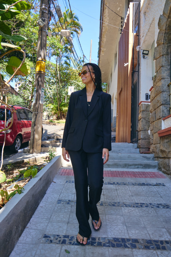 IHFAVA LONG BLAZER - BLACK