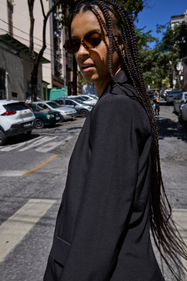 IHFAVA LONG BLAZER - BLACK