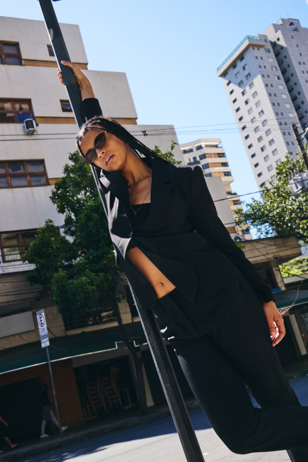 IHFAVA LONG BLAZER - BLACK