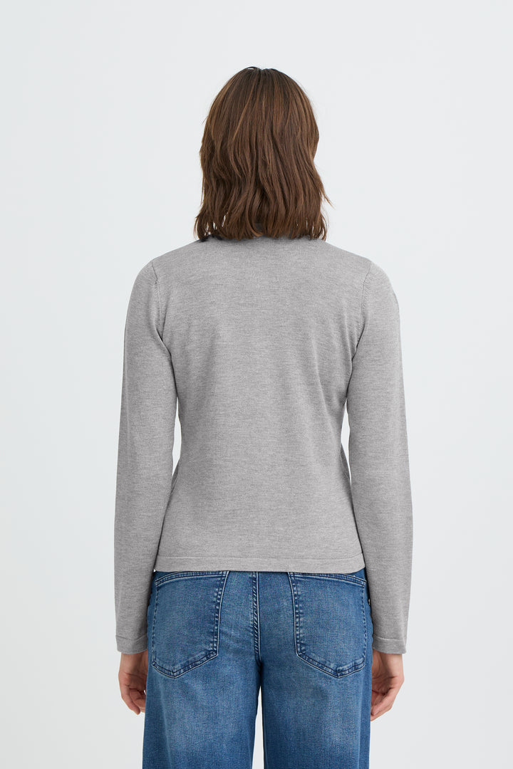 IHLULS O-NECK CARDIGAN - GREY