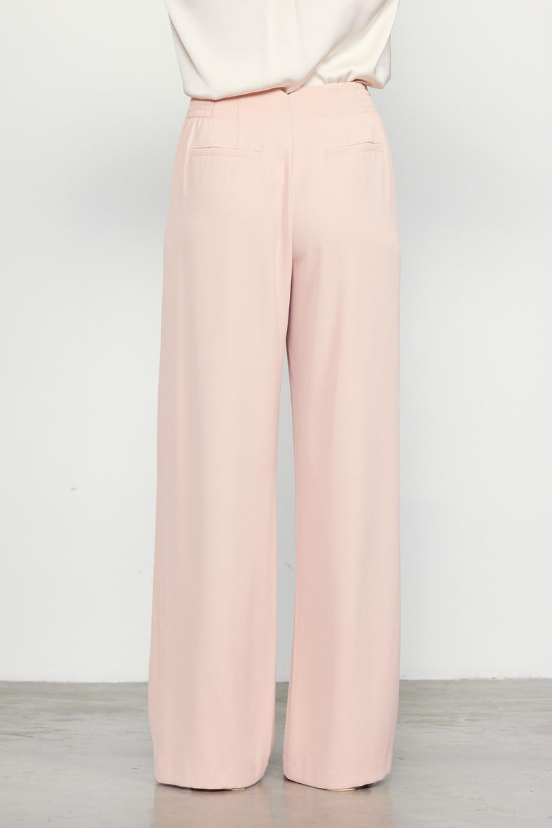 SKIES ARE BLUE RECYCLED WIDE LEG PANTS - ROSE CLOUD