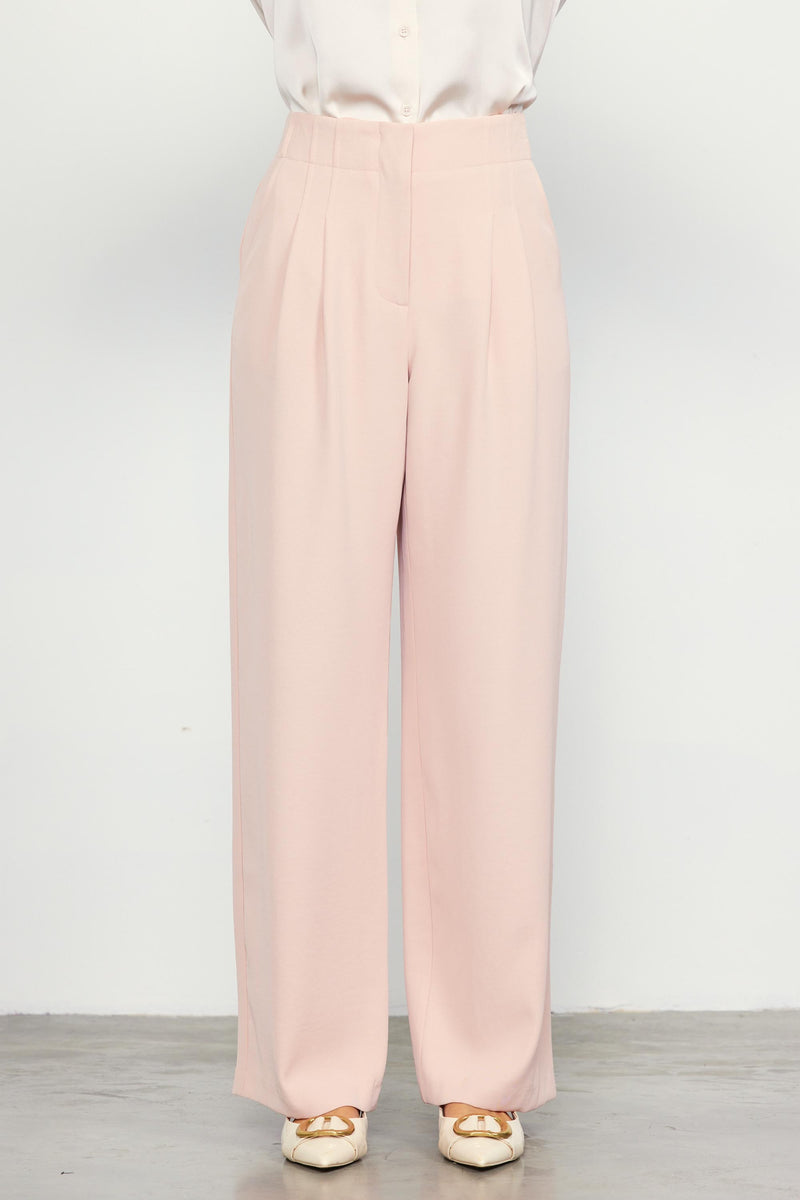 SKIES ARE BLUE RECYCLED WIDE LEG PANTS - ROSE CLOUD