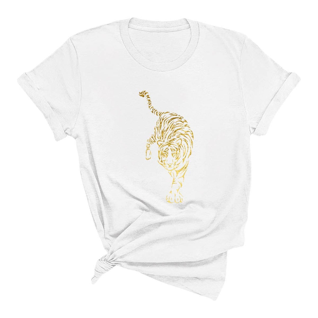 GOLD TIGER T-SHIRT - WHITE