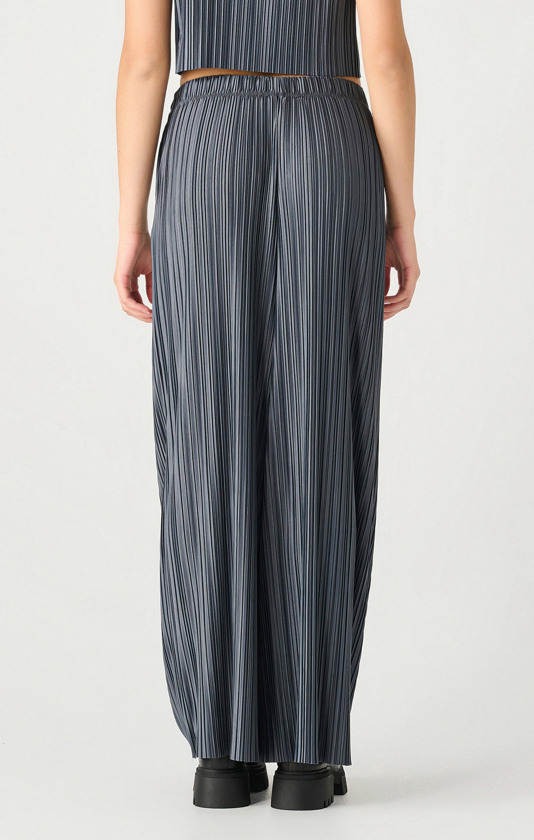 PULL ON PLEATED PANTS - SLATE