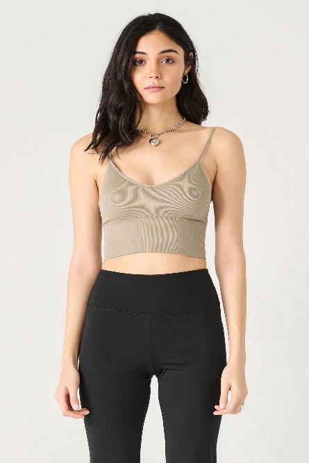 SEAMLESS BRA TOP BY DEX - TAUPE