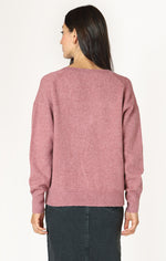 SOFT TOUCH LONG SLEEVE SWEATER - DUSTY PINK