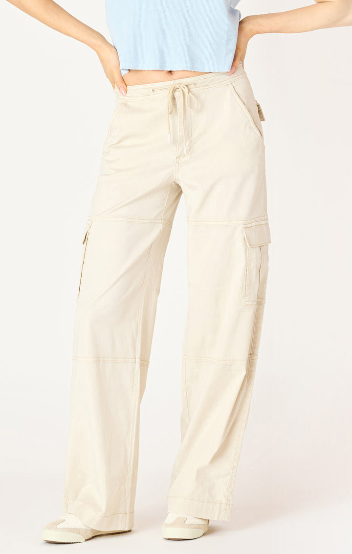 FLUID CARGO PANTS - CREAM