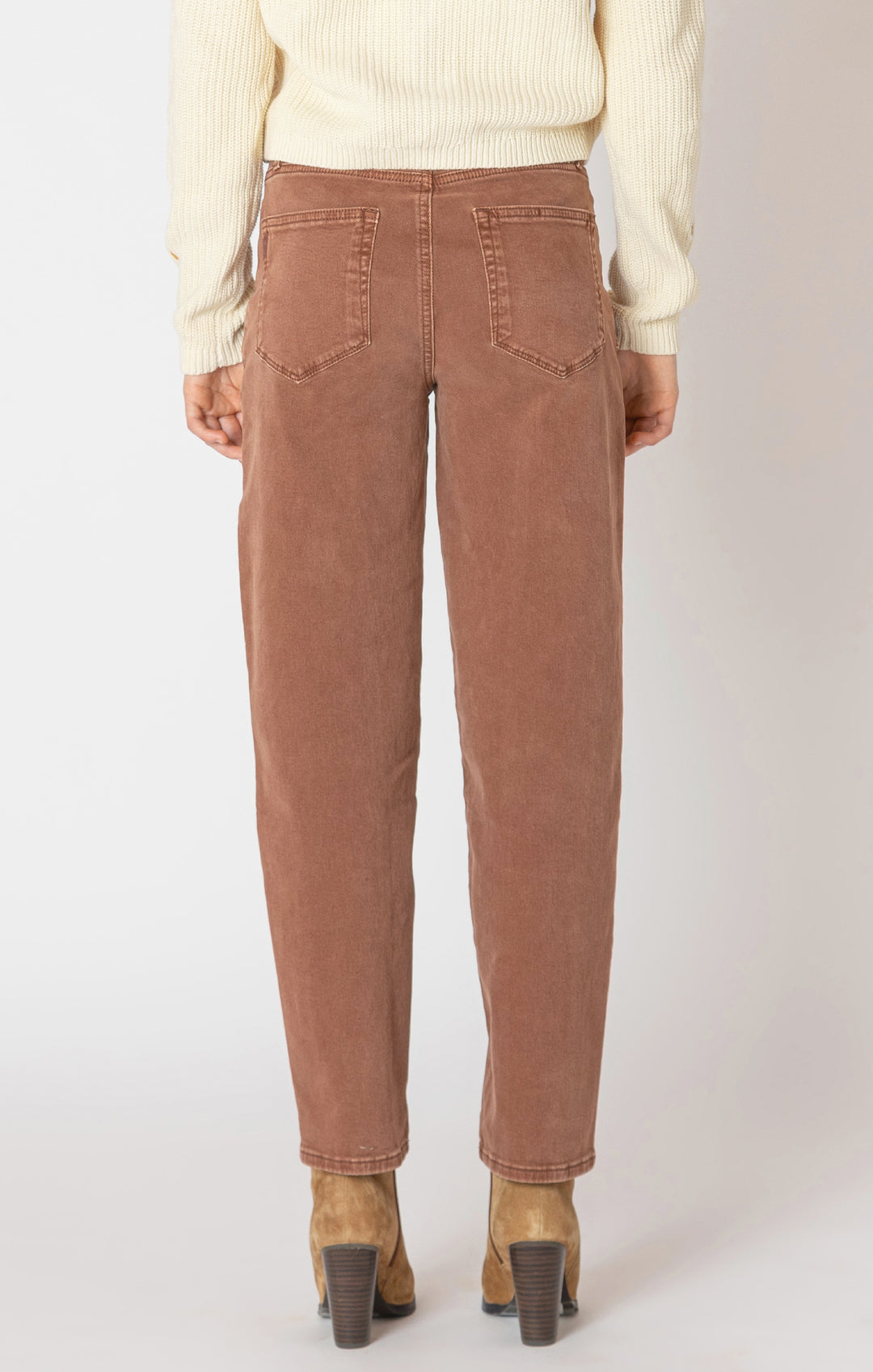 DEX BARREL LEG PANT - BRUNETTE