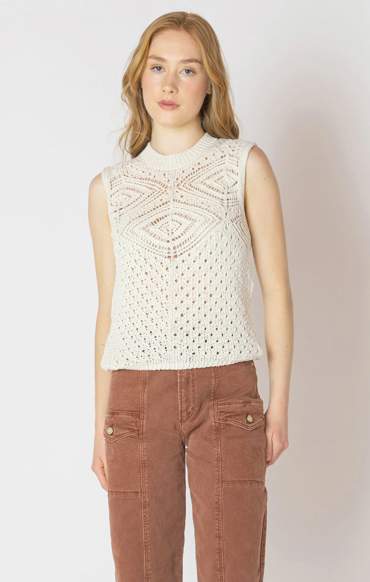 POINTELLE SWEATER - ECRU