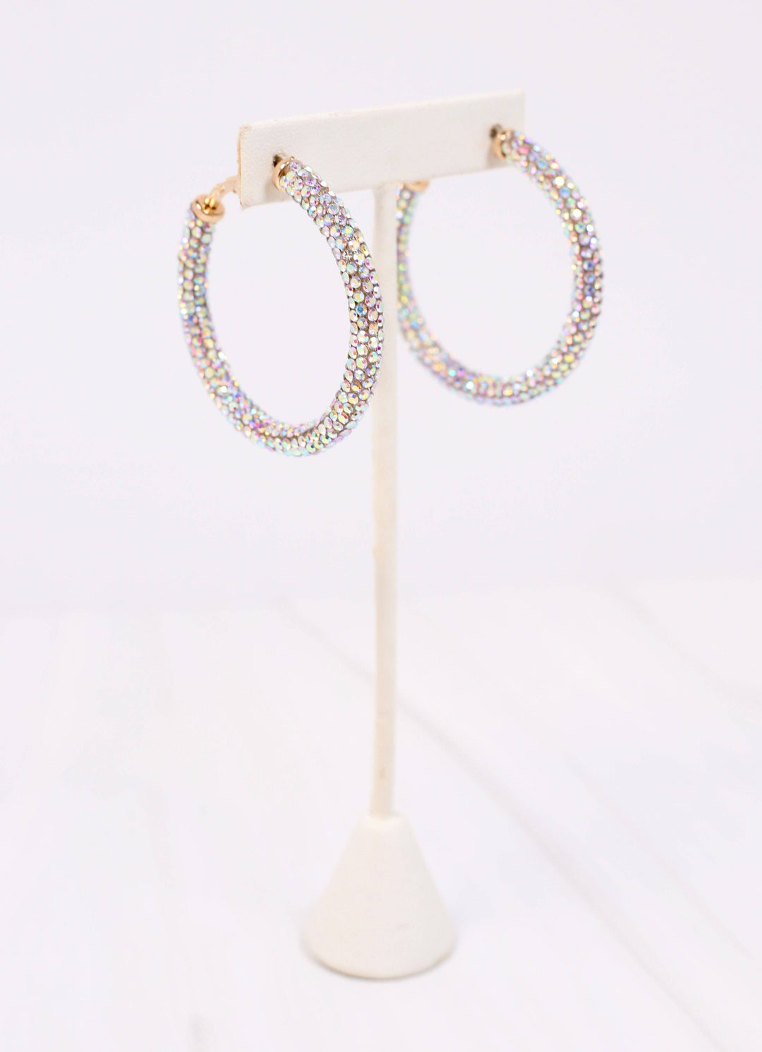 ROSSELLINI PAVE HOOPS - OPAL