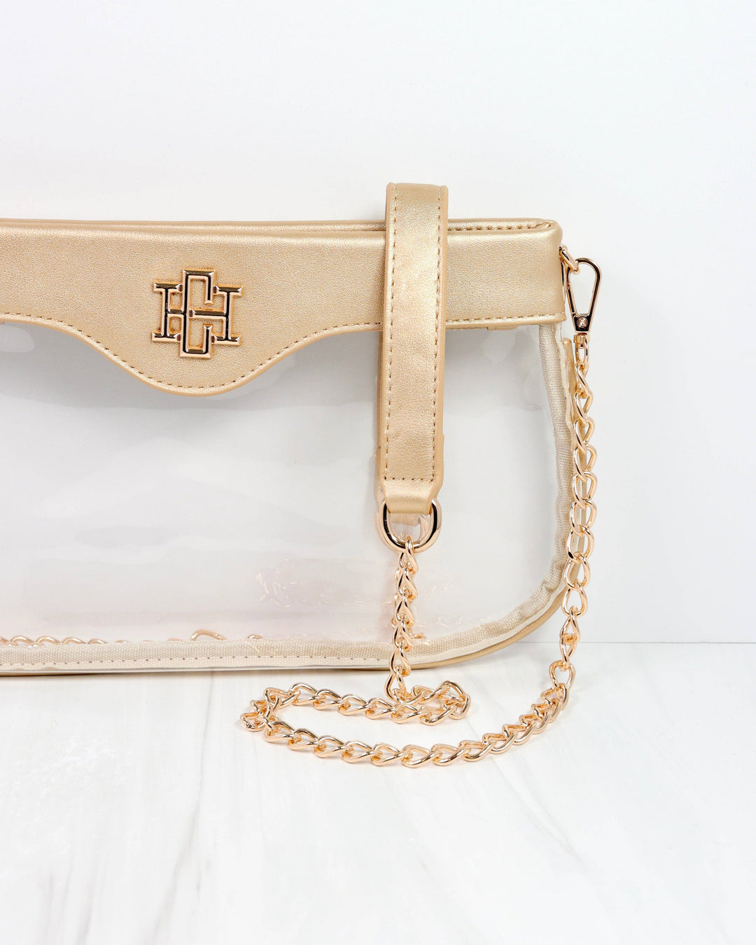 MADI CLEAR CROSSBODY - GOLD