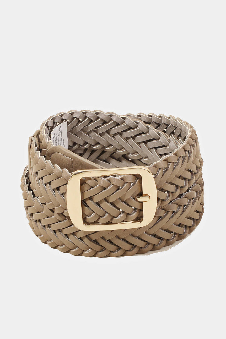 BRAIDED VEGAN LEATHER BELT