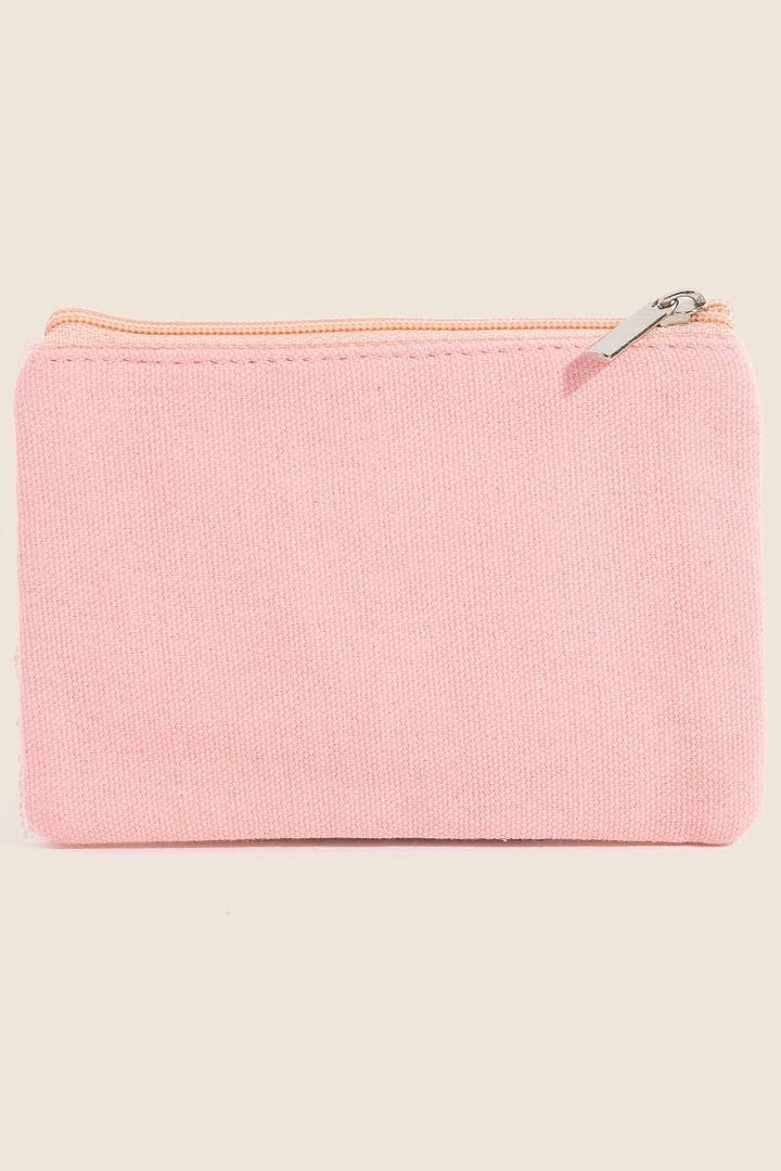 PICKLEBALL QUEEN SEED BEAD COIN PURSE - PINK