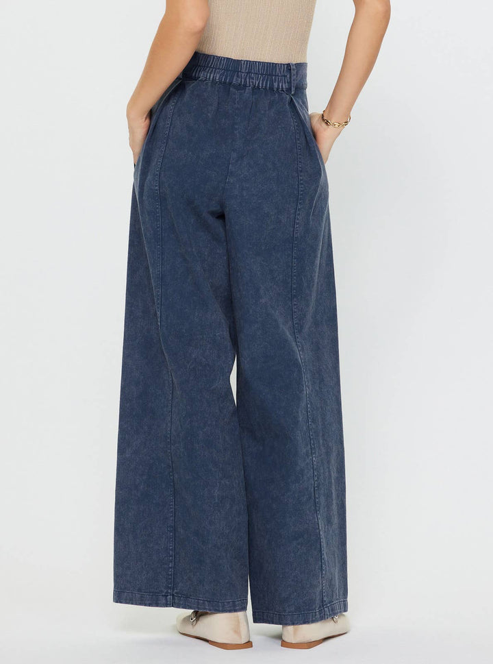 VINTAGE WIDE LEG DENIM PANTS - INDIGO