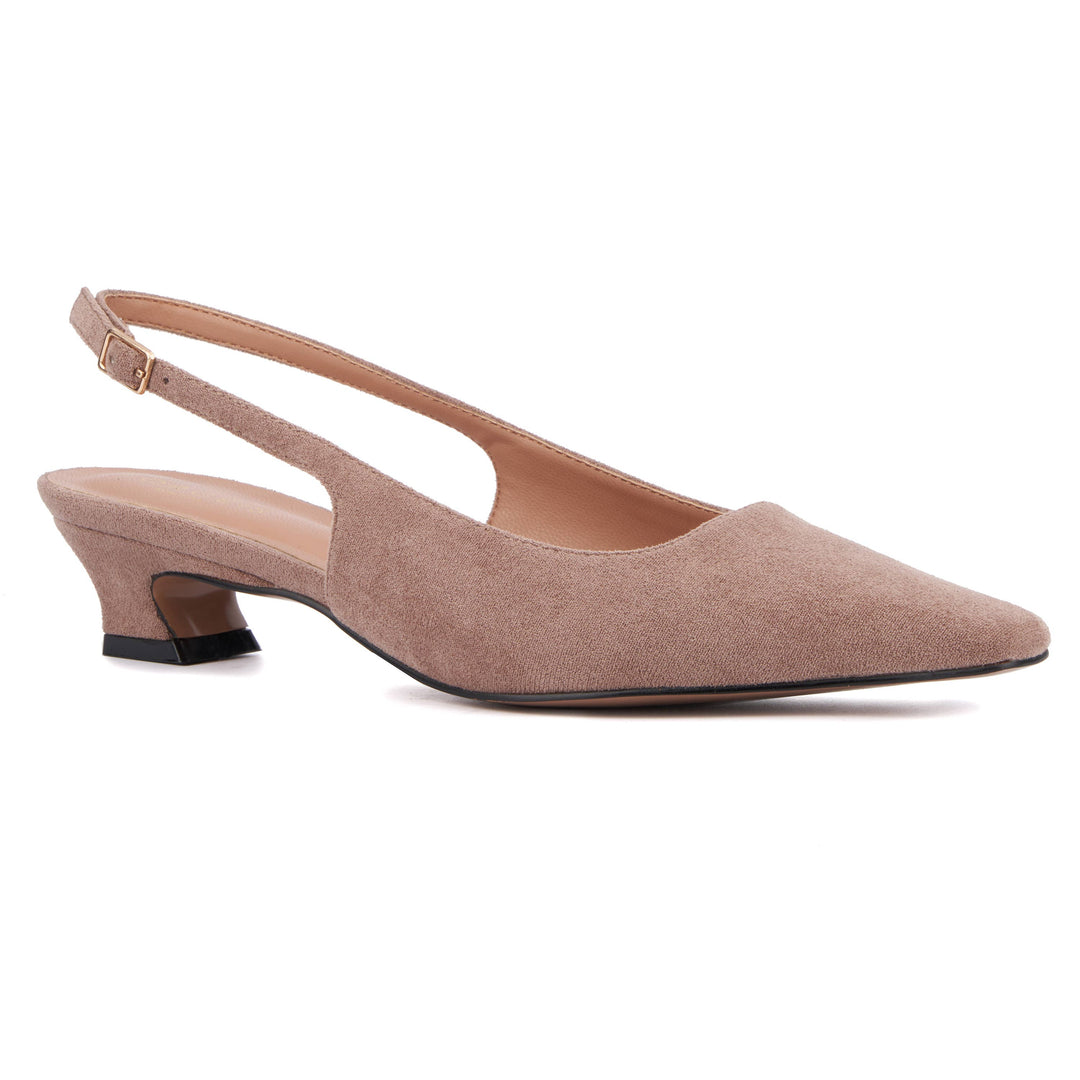 TORGEIS BERNADETTE SLINGBACK HEELS - TAUPE