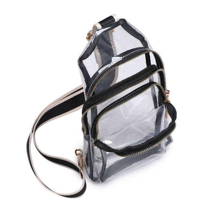 BRITNEY CLEAR STADIUM EVENT SLING BACKPACK - BLACK