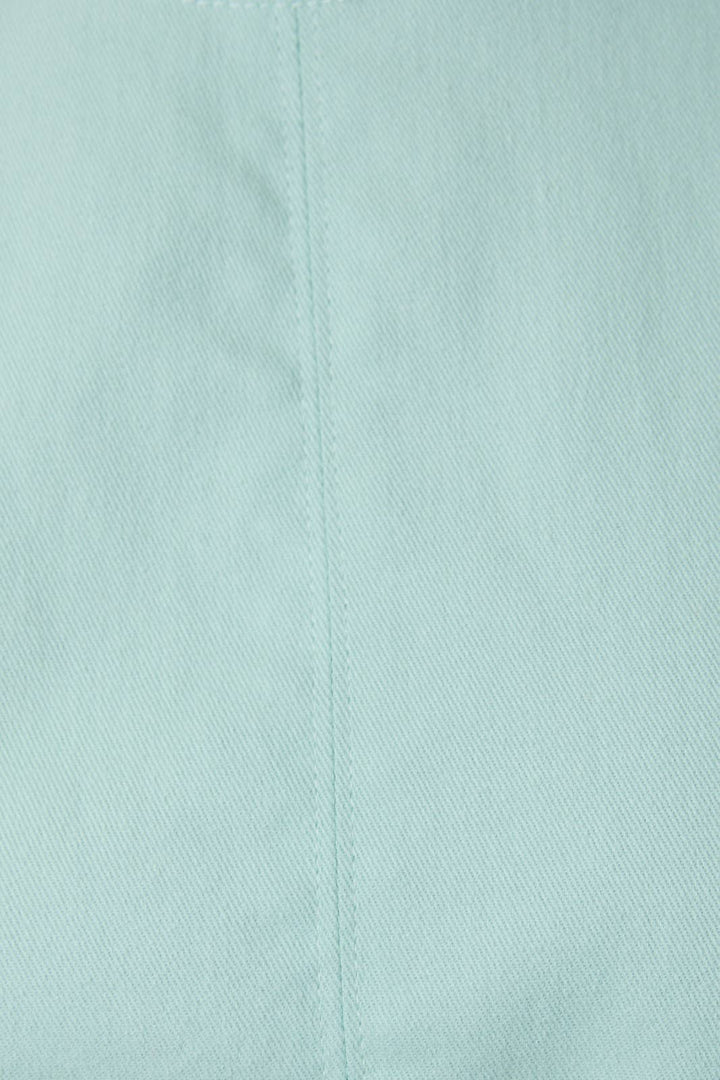 SLEEVELESS MIDI PLEATED STRETCH TWILL DRESS - MINT