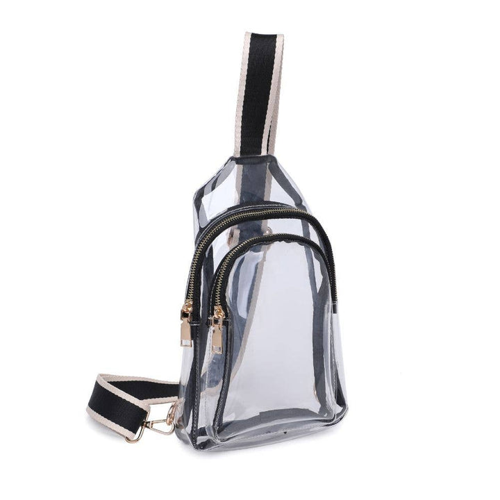 BRITNEY CLEAR STADIUM EVENT SLING BACKPACK - BLACK