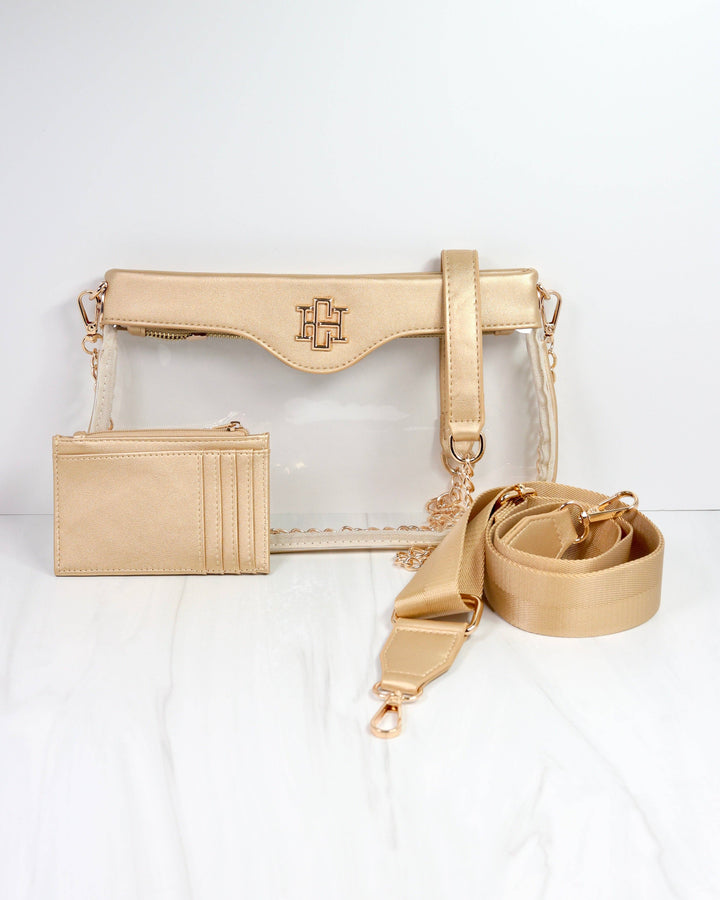 MADI CLEAR CROSSBODY - GOLD